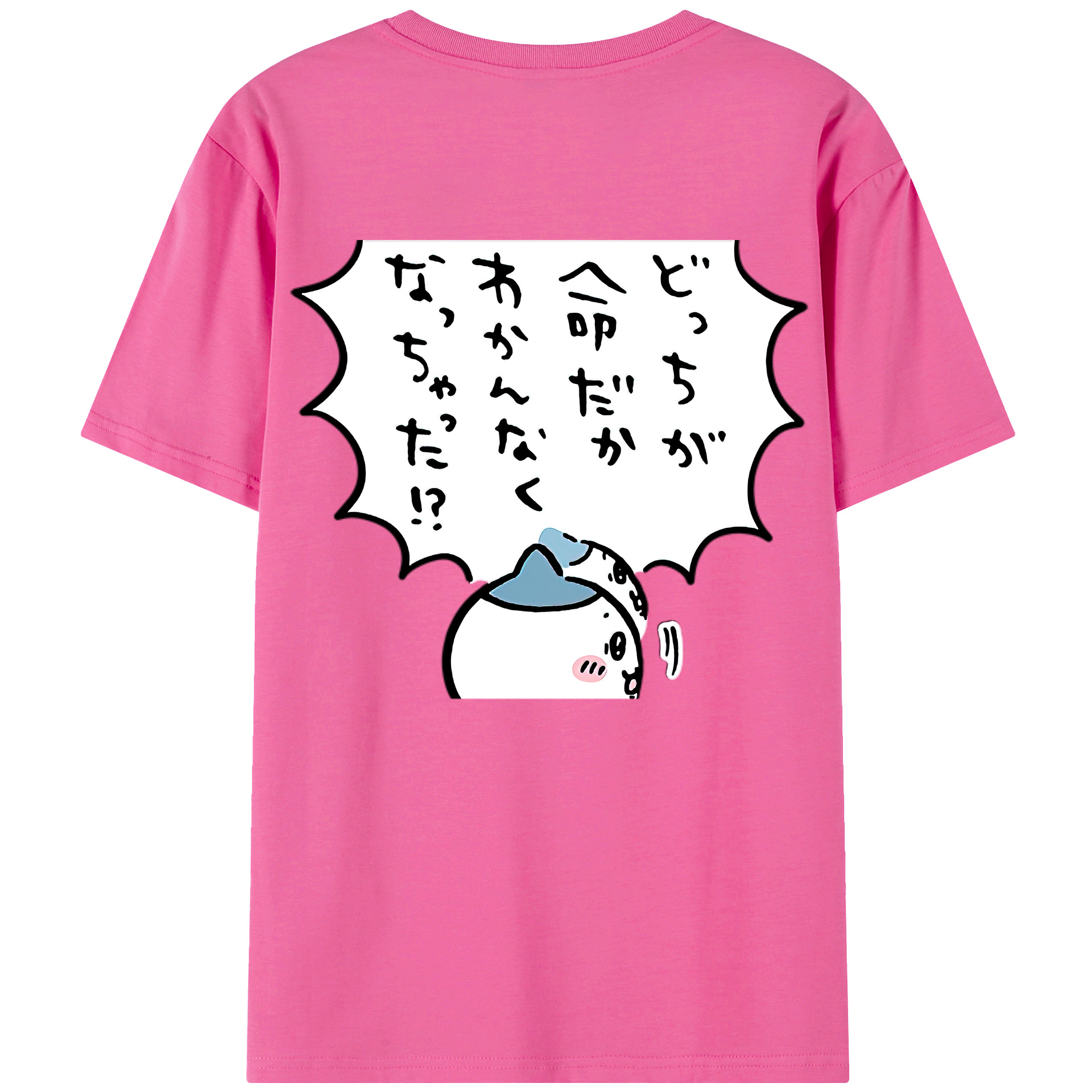 （画像用） ちいかわ ハチワレ Chii-kawa hachiware レディース半袖Tシャツ(バックプリント)